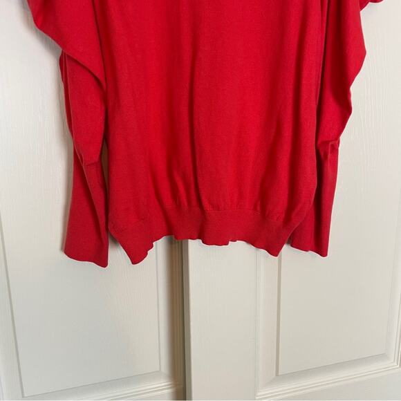 MISA Los Angeles Guthrie Flame Red Puff Long Sleeve Sweater - Picture 6 of 13